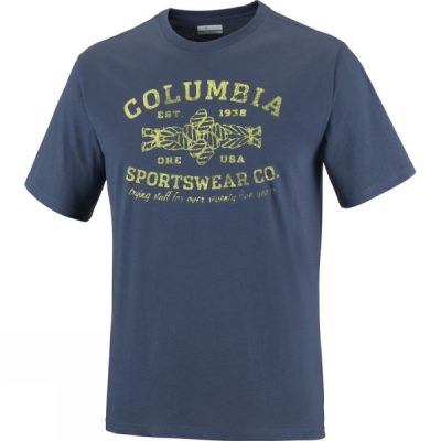 Tee Columbia Rough n' Rocky Manga Corta Hombre Azul Marino - Chile KBG908435